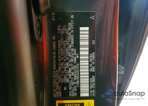 2010 Lexus Rx 350 z USA, uszkodzony, nr VIN 2T2BK1BA7AC073450